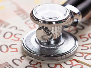 Stethoscope On Euro Banknote
