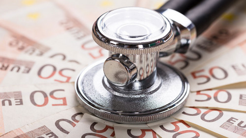 Stethoscope On Euro Banknote