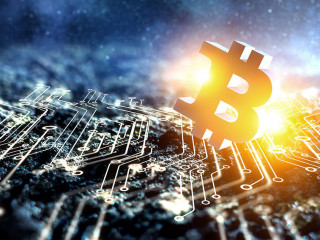 Mining of crypto-currency . Mixed media