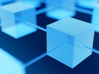 Block chain concept - digital code chain. 3d rendering