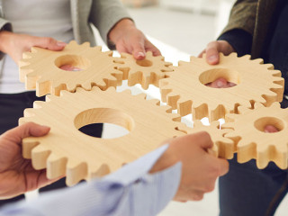 Business cooperation concept business team innovation strategy integration teamwork contract integration.