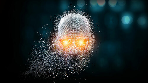 Virtual reality and artificial intelligence concept