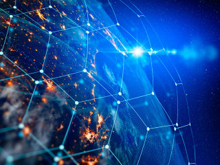 Communication technology for internet business. Global world net