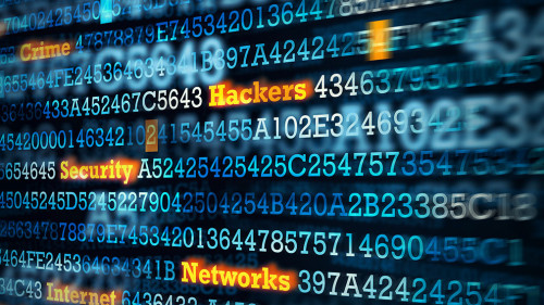 Computer hacking concept . Mixed media