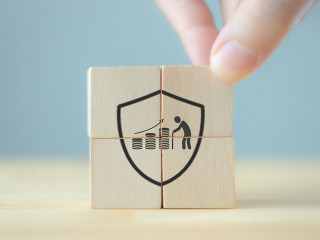 Money saving for retirement concept. Retirement planning of savi