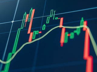 Digital money movement chart with crypto falling in price down to zero as reaction to negative news
