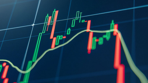 Digital money movement chart with crypto falling in price down to zero as reaction to negative news