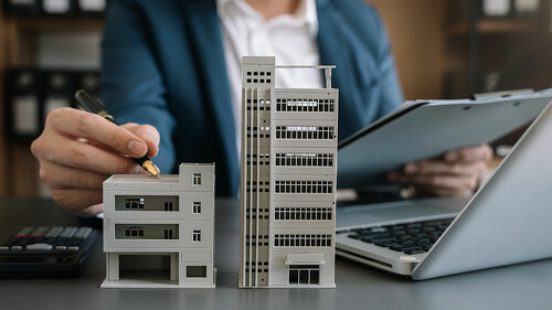 Home Insurance and Real estate investment concept, new client a