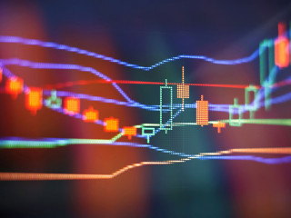 professional technical analysis on the monitor of a computer. Fu