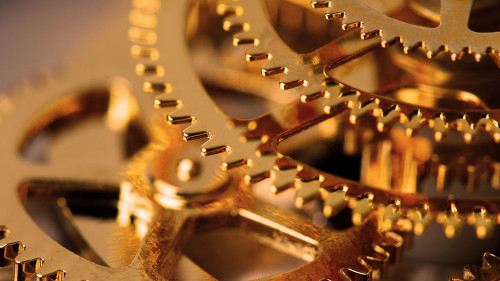 Goldene Zahnräder