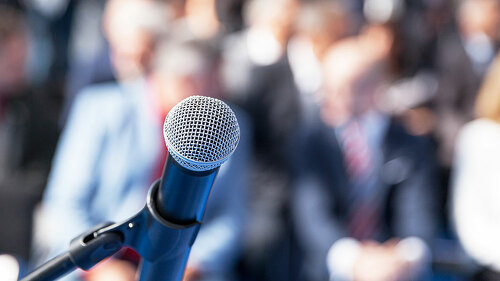 Business presentation or corporate conference