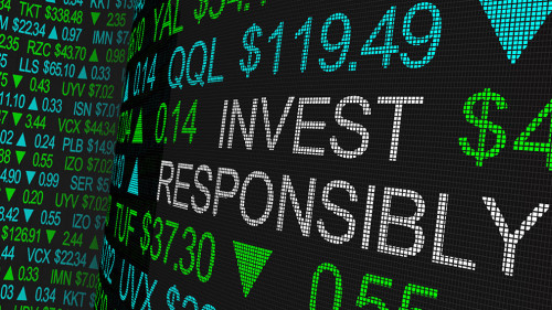 Invest Responsibly Ethical Investing Moral Stock Investment 3d I