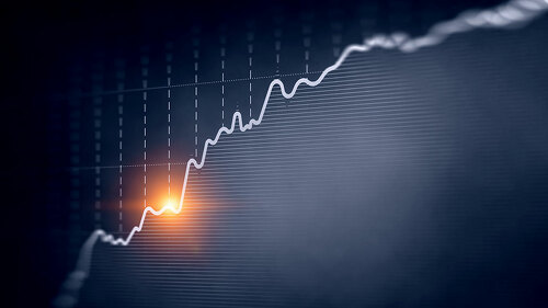 Business graph and trade monitor