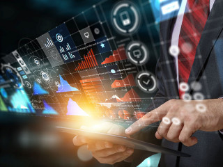 Global networking concept. Mixed media