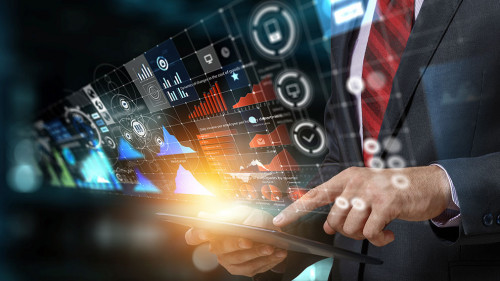 Global networking concept. Mixed media