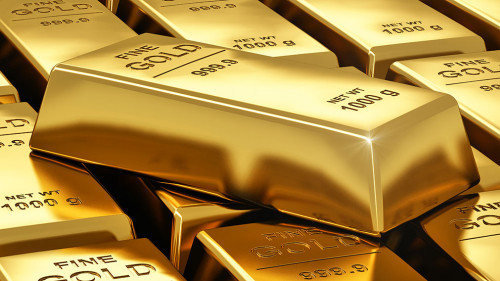 Stacks of gold bars