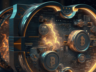 Digitale Krypto Währung, kreativ Illustriere Daten, generative