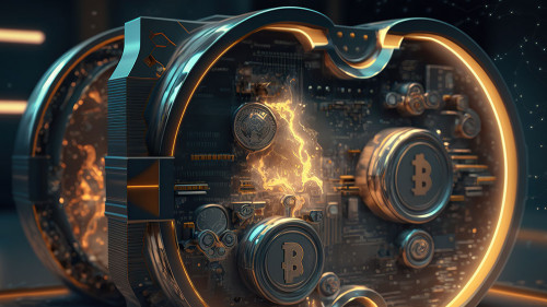 Digitale Krypto Währung, kreativ Illustriere Daten, generative