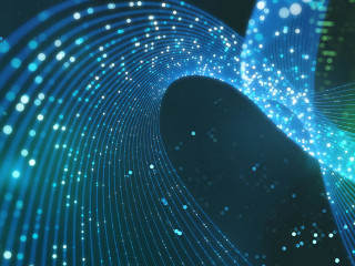 Abstrakte Linien mit Lichtern