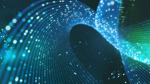 Abstrakte Linien mit Lichtern