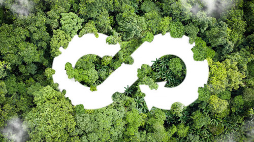 Circular economy icon. The concept of eternity, endless and unli