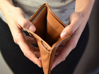 Leere Geldbörse ohne Geld