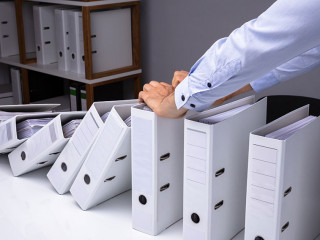 Man Stopping Falling Files