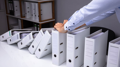 Man Stopping Falling Files