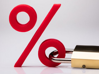 Percentage Sign Locked With Keypad Lock