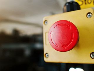 Stop switch in the engine room