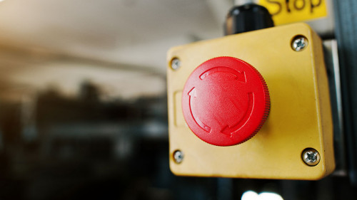 Stop switch in the engine room