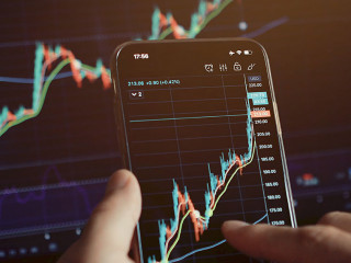 investment stockbroker stock market analysis data graph with price rates