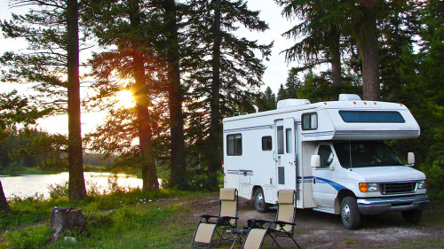 secluded RV campsite
