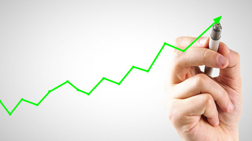 Economic growth and increase concept