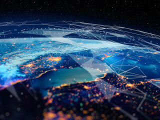 Communication technology for internet business. Global world net