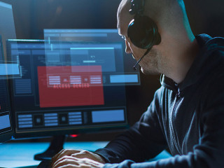 hacker with access denied messages on computers