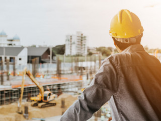 Worker in a construction site