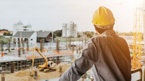 Worker in a construction site