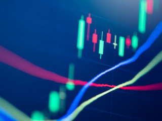 Stock market digital graph chart business indicator stock exchan