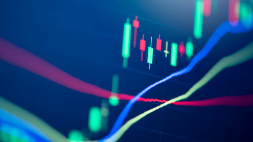 Stock market digital graph chart business indicator stock exchan