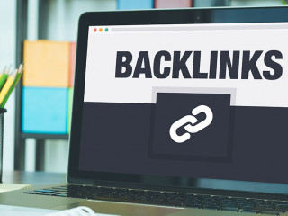 Backlinks Icon Concept on Laptop Screen