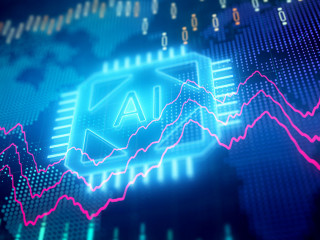 Artificial intelligence and finance concept