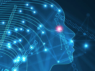 Conceptual technology illustration of artificial intelligence