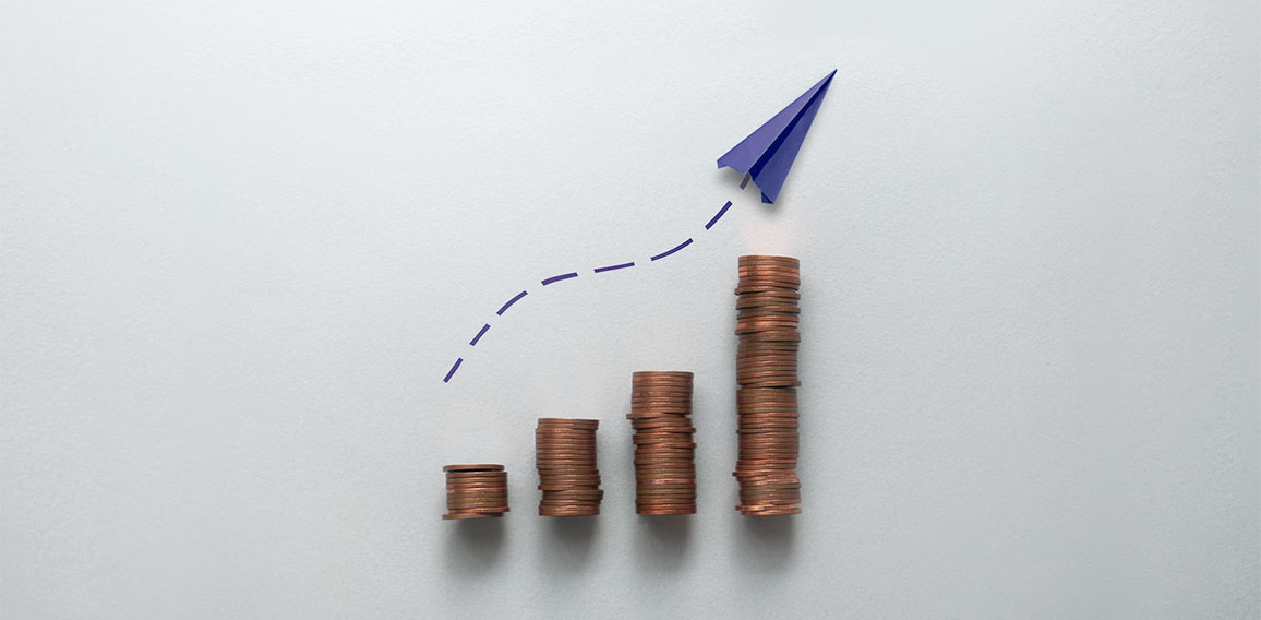 Rising inflation, costs and prices concept