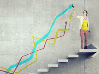 Her creative approach to business . Mixed media