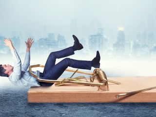 Businessman in the mouse-trap