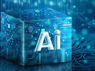 Ai Processor chip of Cube Technology. Artificial intelligence le