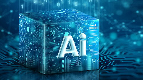 Ai Processor chip of Cube Technology. Artificial intelligence le