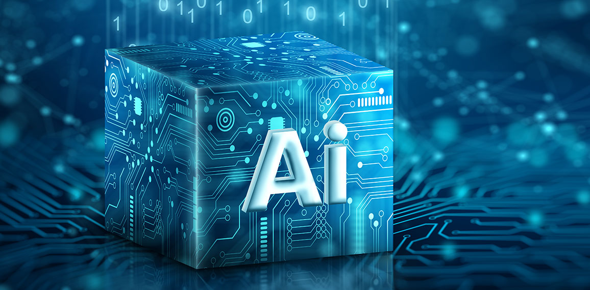 Ai Processor chip of Cube Technology. Artificial intelligence le