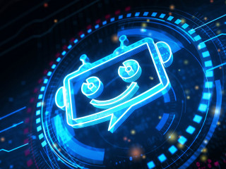 Chatbot ai online assistant support symbol digital concept 3d il